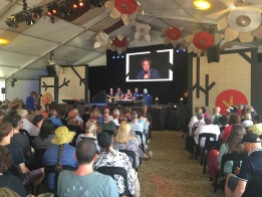 Andy Lowe speaking at WOMADelaide Planet Talks 2019